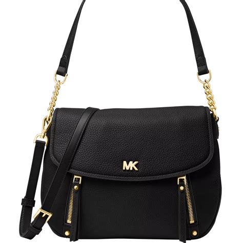 michael kors evie medium shoulder flap|Michael Kors Evie Black Leather Medium Shoulder Flap .